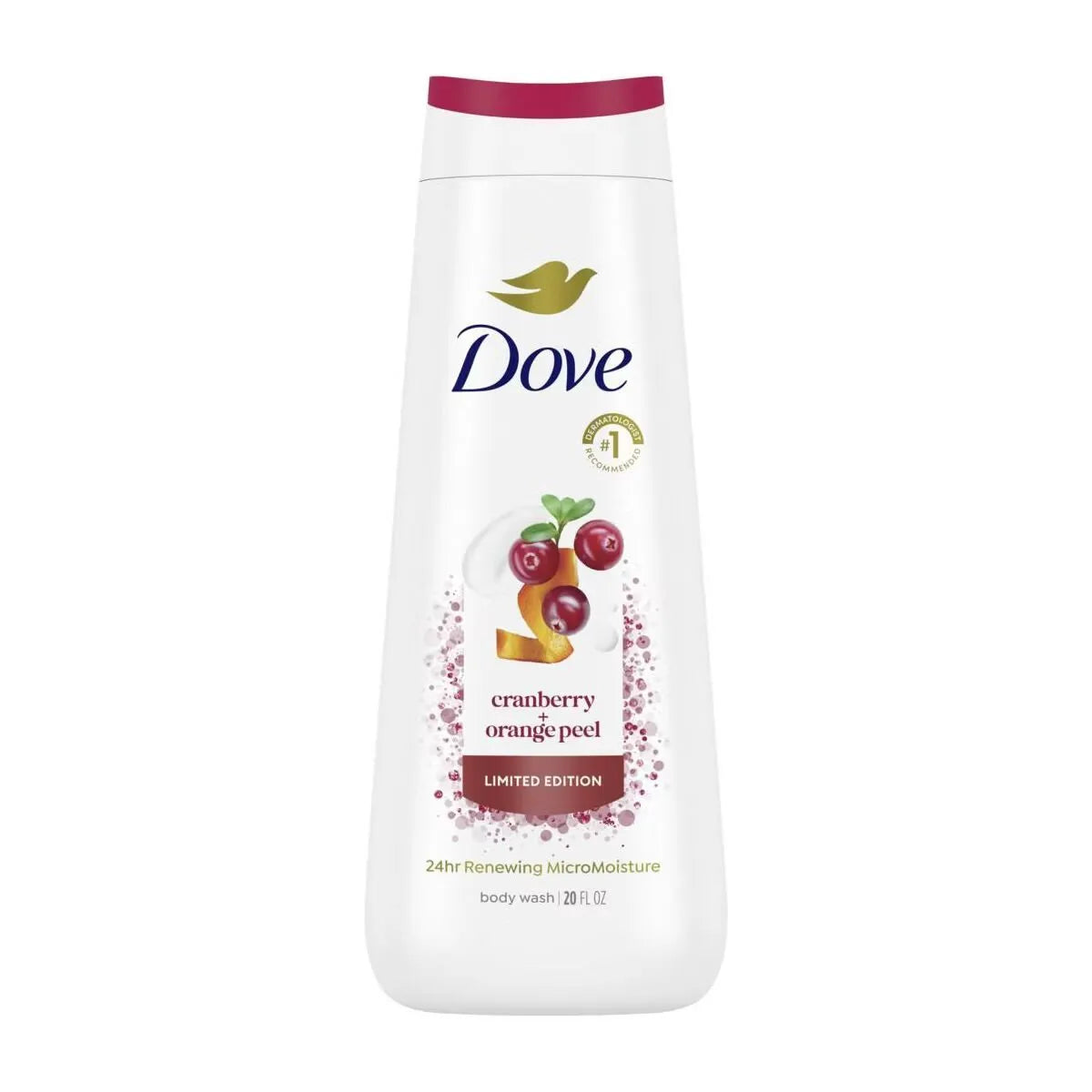 Dove Moisturizing Body Wash Cranberry & Orange Peel, 20 oz