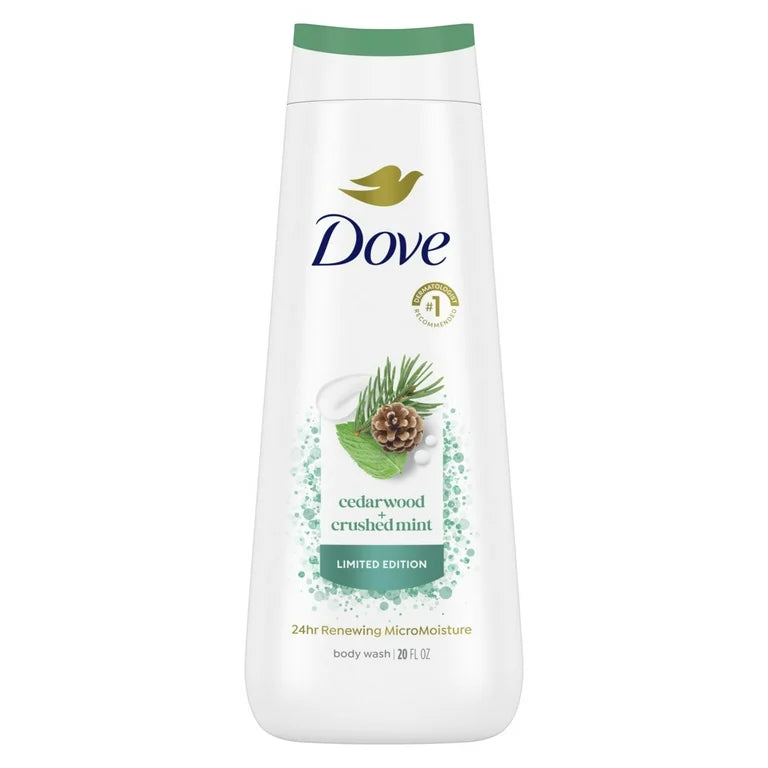 Dove Moisturizing Body Wash for Women Cedarwood & Crushed Mint, 20 oz