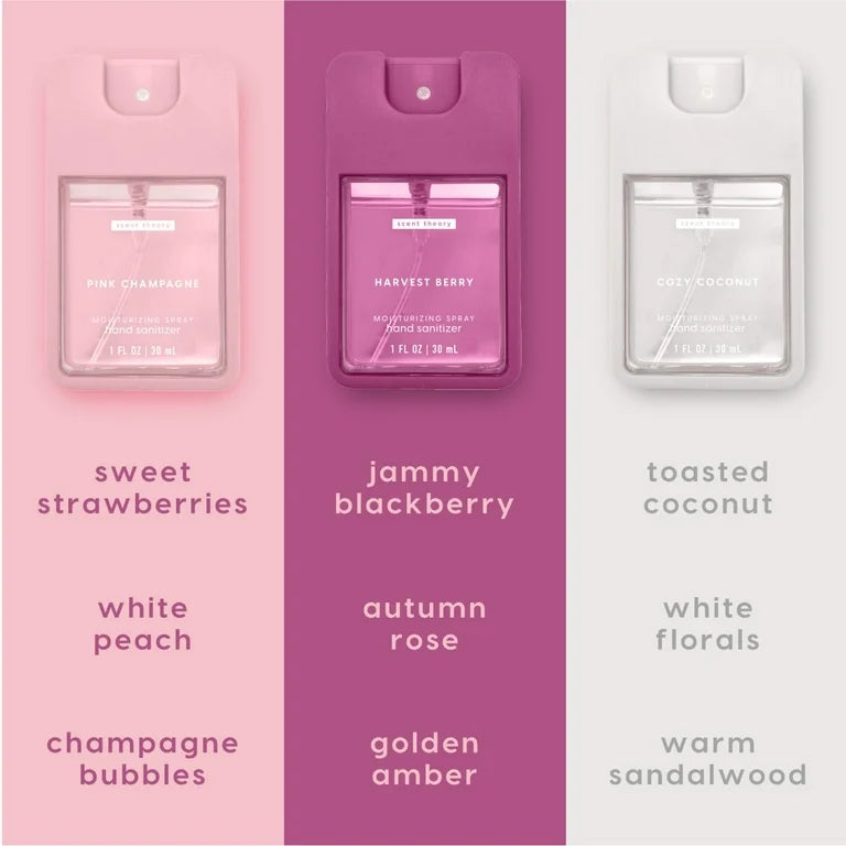Scent Theory Limited Edition Holiday Hand Sanitizer Spray Gift Set, 3 Piece