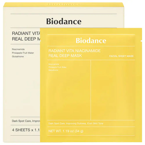 Biodance Radiant Vita Niacinamide Real Deep Mask –  for Brightening Dull Skin & Dark Spot Care
