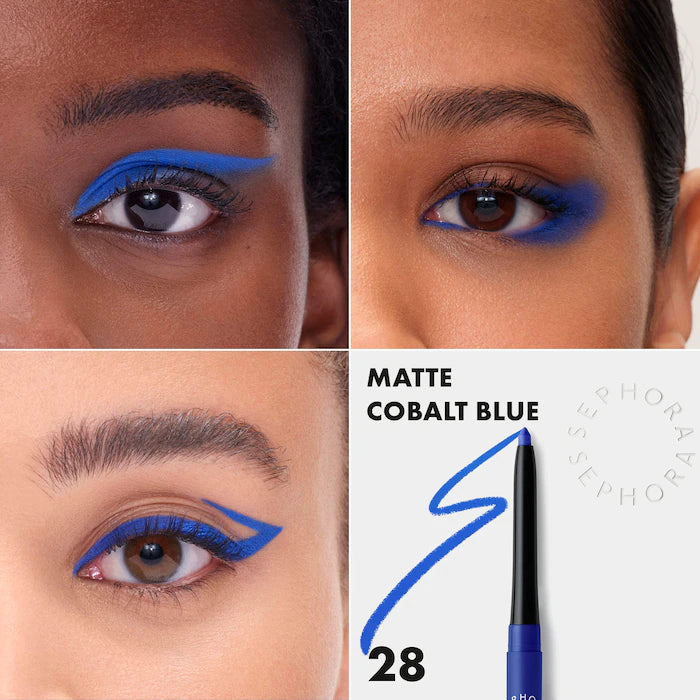 SEPHORA COLLECTION 12HR Colorful Waterproof Retractable Eyeliner- Matte Cobalt Blue