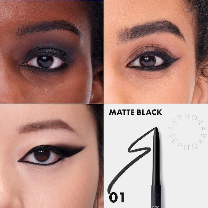 SEPHORA COLLECTION 12HR Colorful Waterproof Retractable Eyeliner- Matte Cobalt Black