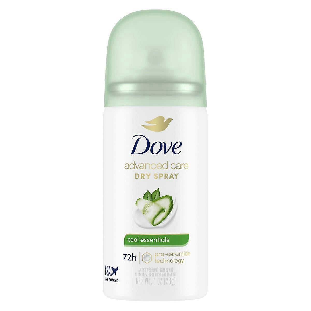 Dove Beauty Mini Advanced Care Cool Essentials Antiperspirant & Deodorant Dry Spray - Travel Size - 1oz