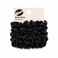 Black Satin Scrunchies – 5 Pack