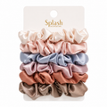 Satin Scrunchies – 6 Pack (Neutral Tones)