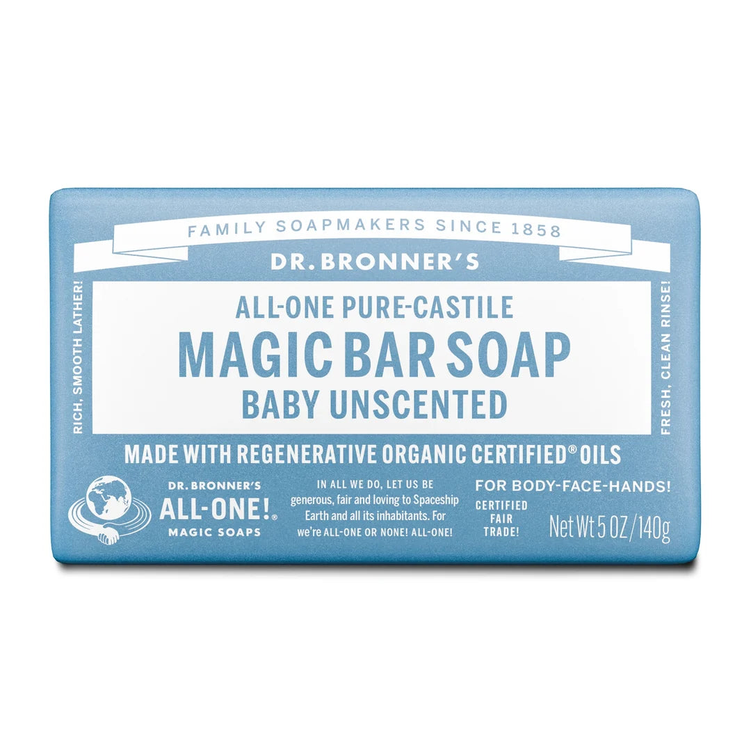 Dr. Bronner's All-One Pure-Castile Magic Bar Soap - Unscented - 5oz