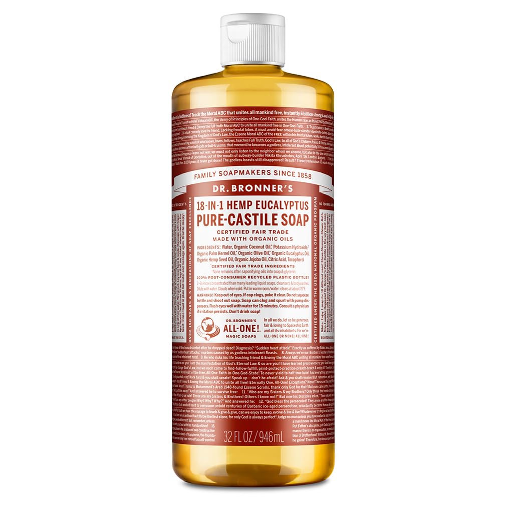 Dr. Bronner's Magic Pure Castile Liquid Soap Bodywash - Eucalyptus - 32 fl oz