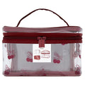 Cherry Burgundy Large PVC Cosmetic Bag 3 Pack