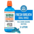 TheraBreath Fresh Breath Mouthwash, Icy Mint, Alcohol-Free Mouthwash for Adults, 1 Liter image 0