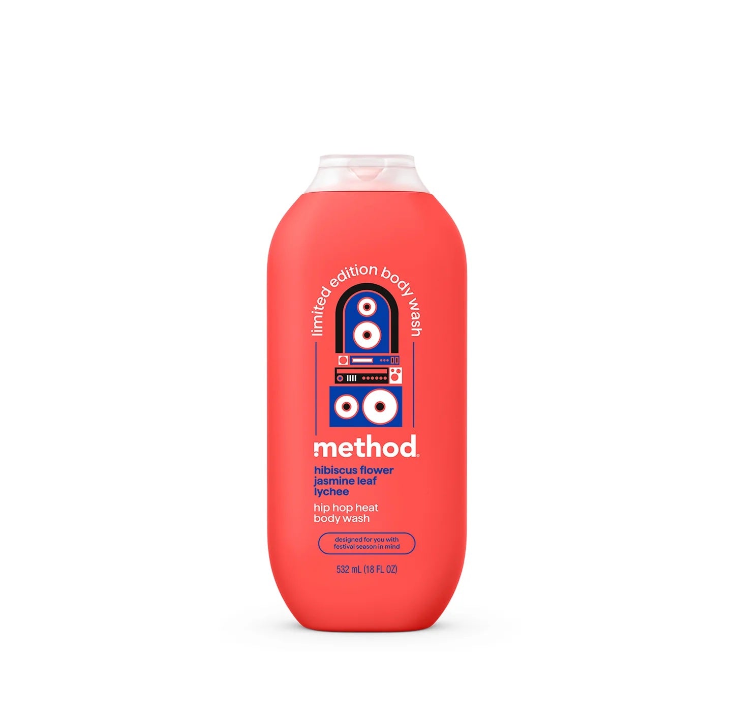 Method Limited Edition Body Wash, Hip Hop Heat with notes of Hibiscus, Jasmine Leaf, and Lychee, 18oz image 0
