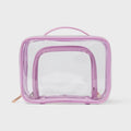 Double Sided Essentials Bag - Clear/Purple image 0