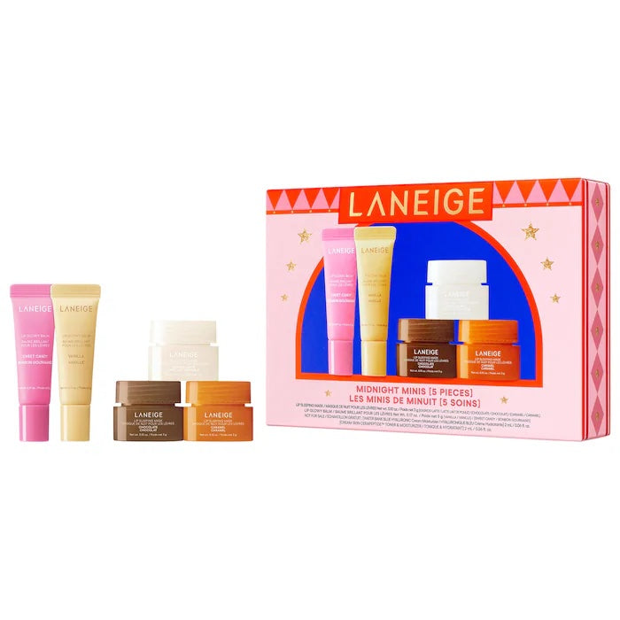 LANEIGE Midnight Minis Lip Glowy Balm and Lip Sleeping Mask Gift Set image 0