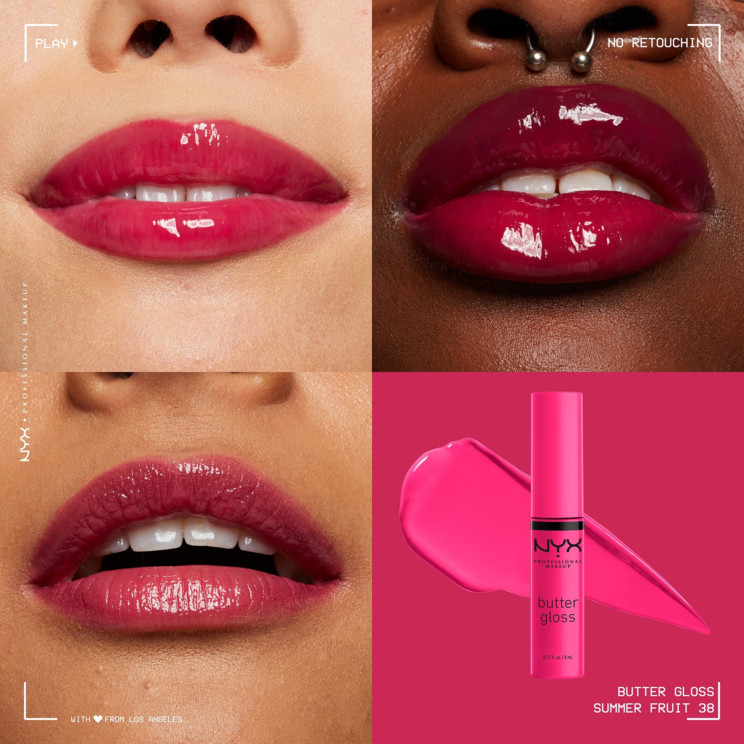 NYX Professional Makeup Butter Lip Glosses - summer fruit image
