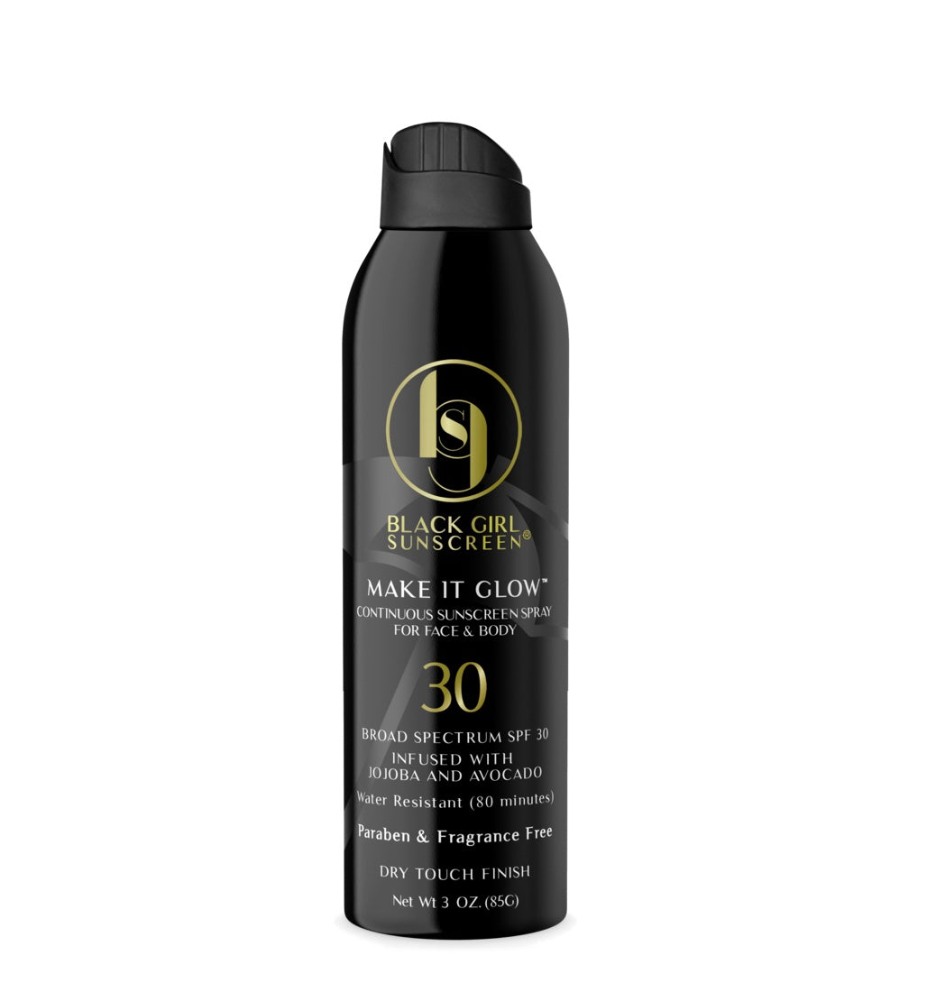 Black Girl Sunscreen Spray Make it Glow Spf 30 ( Expires 06/2026) image 0
