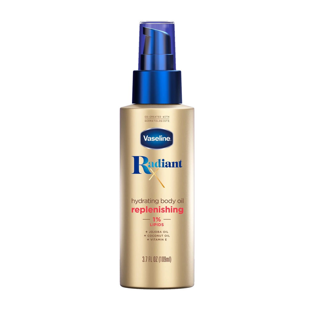 Vaseline Radiant X Replenishing Hydrating Body Oil, with 1% Lipids, Jojoba Oil, Coconut Oil, &amp; Vitamine E image 0