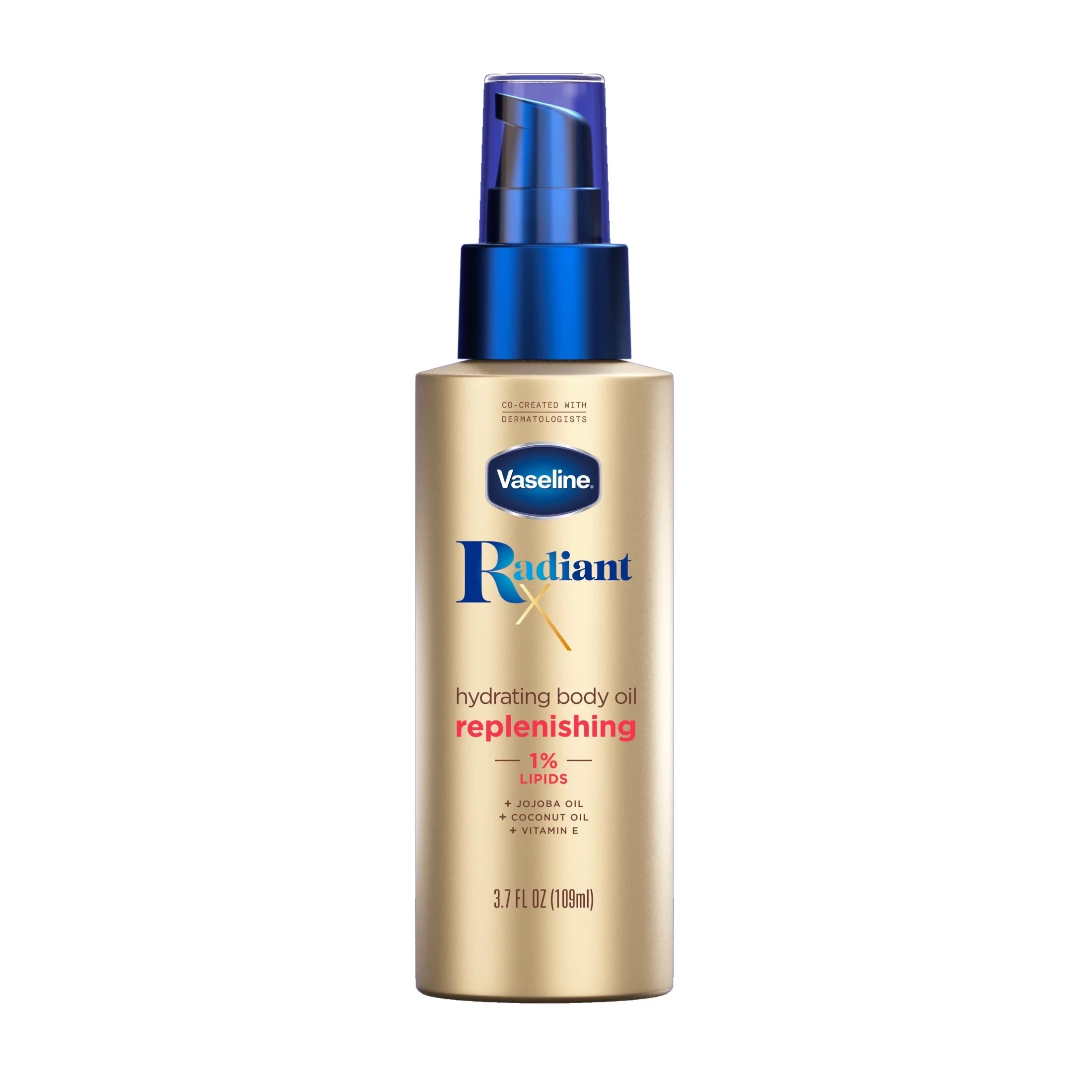 Vaseline Radiant X Replenishing Hydrating Body Oil, with 1% Lipids, Jojoba Oil, Coconut Oil, &amp; Vitamine E image 0