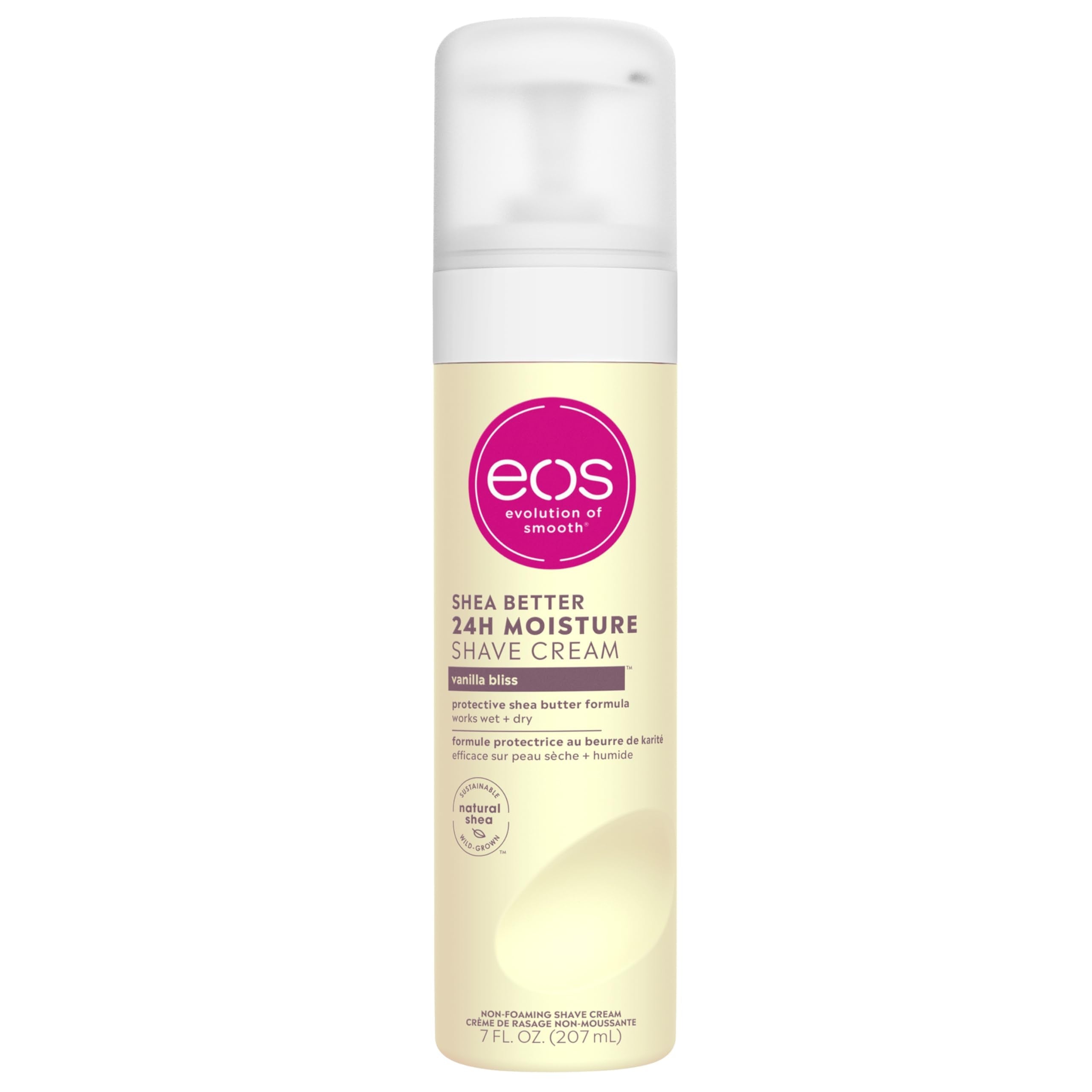 eos Shea Better Moisturizing Shaving Cream for Women, Vanilla Bliss, 24HR Hydration image 0