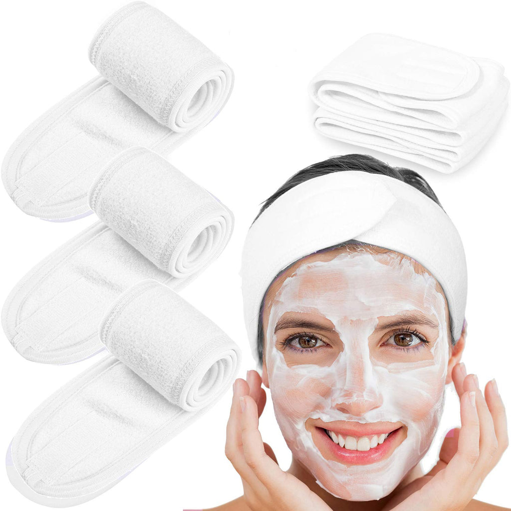 Spa Headband Hair Wrap - White image