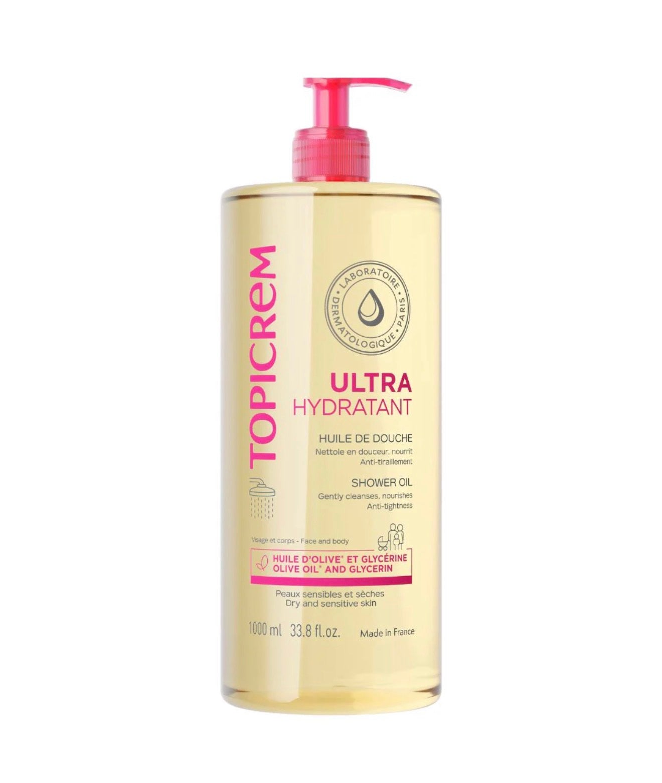 Topicrem Ultra-Hydrating Shower Oil 1 Litre image 0