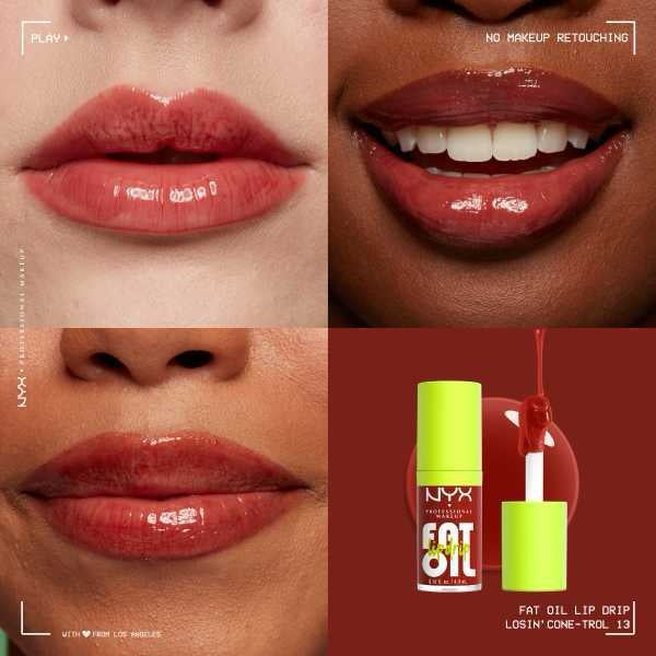NYX Professional Makeup Fat Oil Lip Drip - Losin’ Cone-trol image