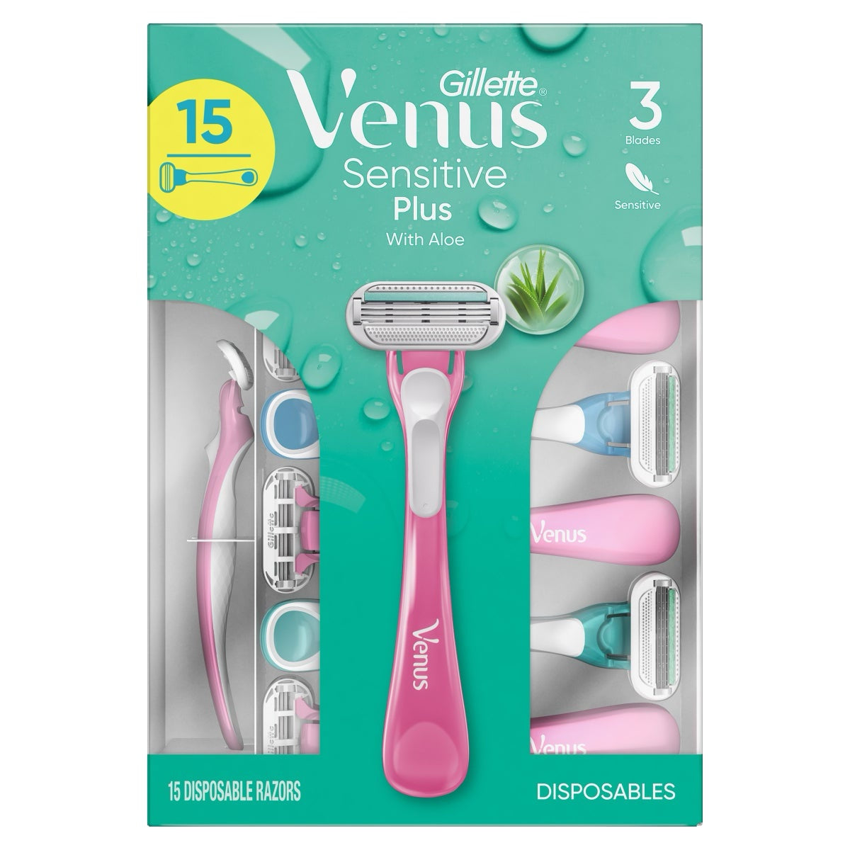 Gillette Venus Sensitive Plus Disposable Razor, 15-count image 0