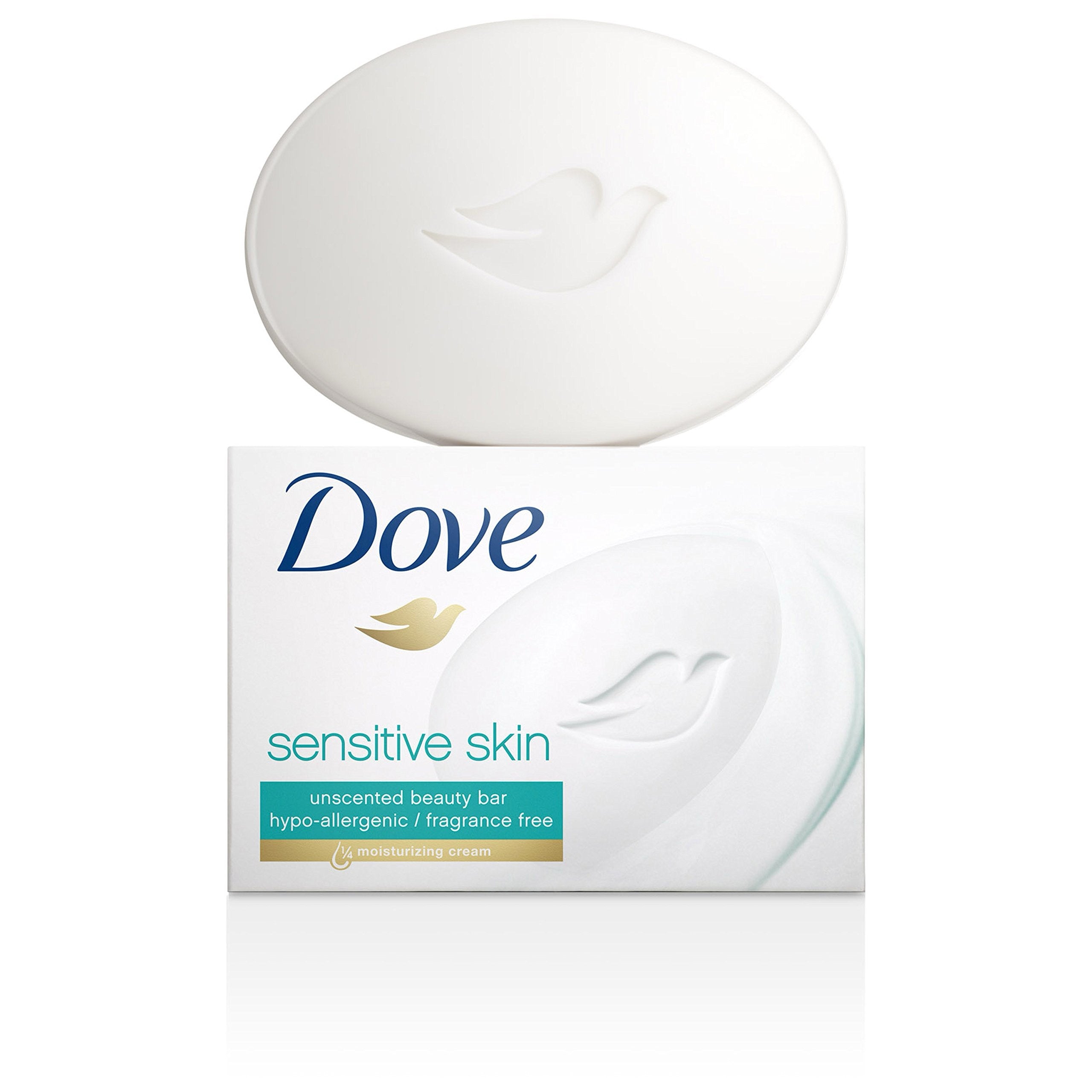 Dove Beauty Sensitive Skin Unscented Beauty Bar Soap image 0