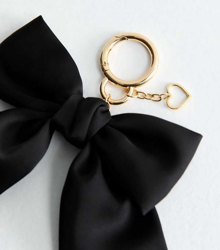 Black Bow Bag Charm image 0