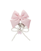 Baby Pink Padded Bow Bag Charm image 1