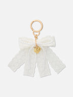 White Lace Clip On  Bag Charm image 1