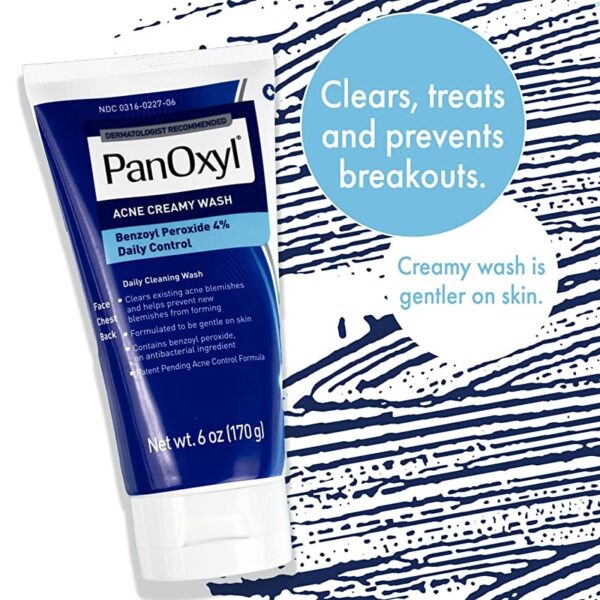 PanOxyl Acne Creamy Wash Benzoyl Peroxide 4% Daily Control - Image 3