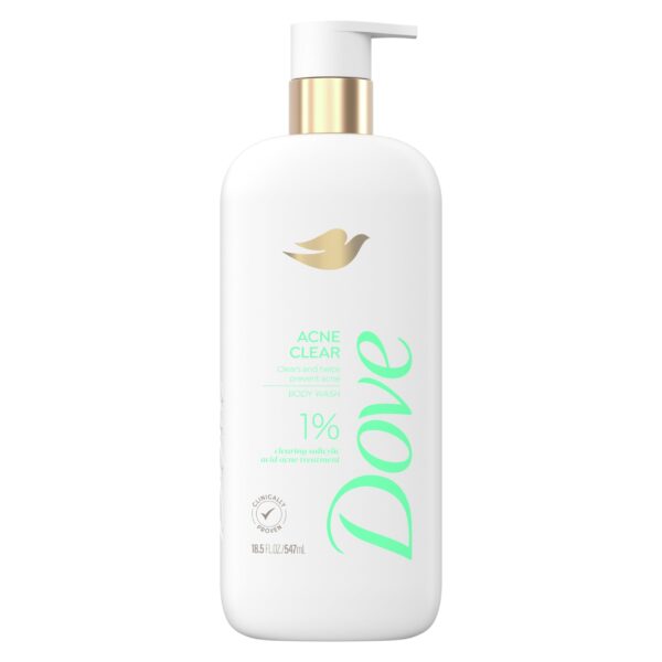 Dove Serum Body Wash with 1% Clearing Salicylic Acid - Acne Clear - 18.5 fl oz