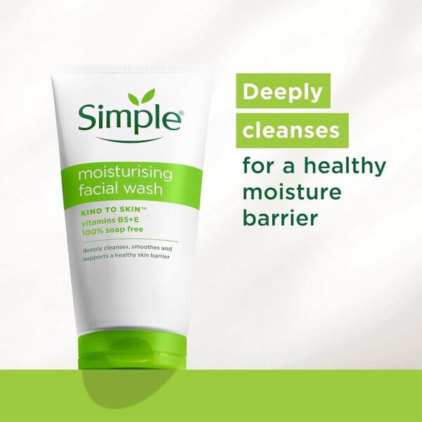 Simple Kind to Skin Moisturising Facial Wash 150ml - Image 2