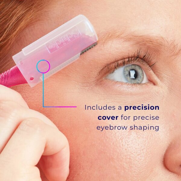 Schick Hydro Silk Touch-Up Dermaplaning Tool Eyebrow/Facial Razor with Precision Cover - Image 3