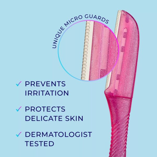 Schick Hydro Silk Touch-Up Dermaplaning Tool Eyebrow/Facial Razor with Precision Cover - Image 2