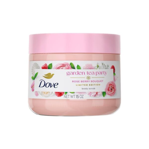 Dove Beauty Garden Tea Party Body Scrub - Rose Berry Bouquet - Limited Edition - 15oz