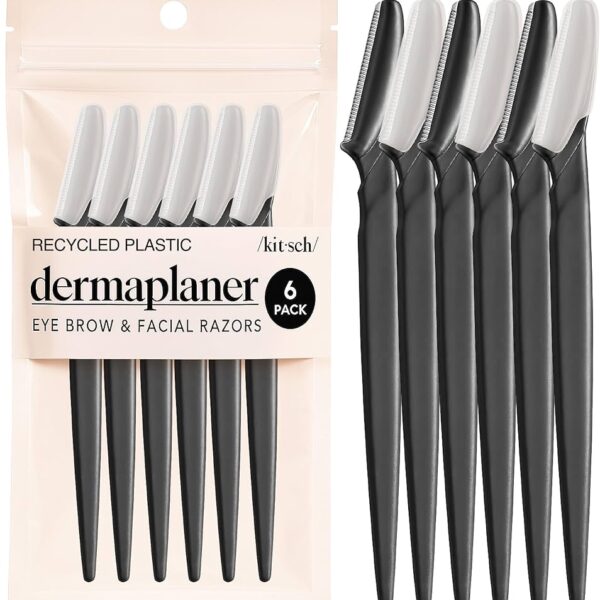 Kitsch Dermaplane Razor  for Women & Men 6pcs - Black