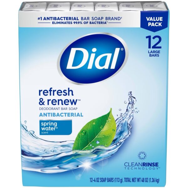 Dial Antibacterial Deodorant Spring Water Bar Soap