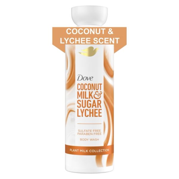Dove Beauty Plant Milk Cleansing Body Wash - Coconut Milk & Sugar Lychee - 17.5 fl oz