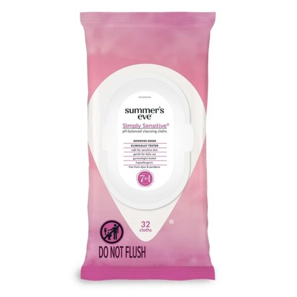 Summer’s Eve Simply Sensitive Daily Feminine Wipes 32 count