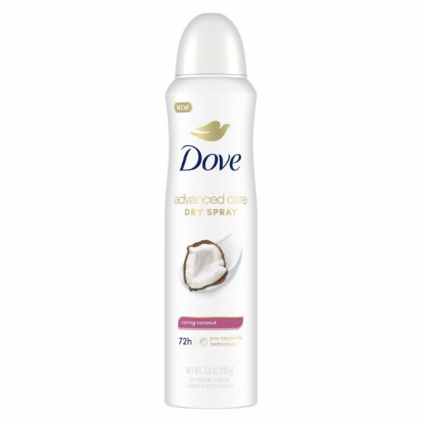 Dove Advanced Care Caring Coconut 72-Hour Women's Antiperspirant & Deodorant Dry Spray - 3.8oz