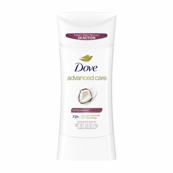 Dove Advanced Care Caring Coconut 72-Hour Solid Antiperspirant & Deodorant Stick