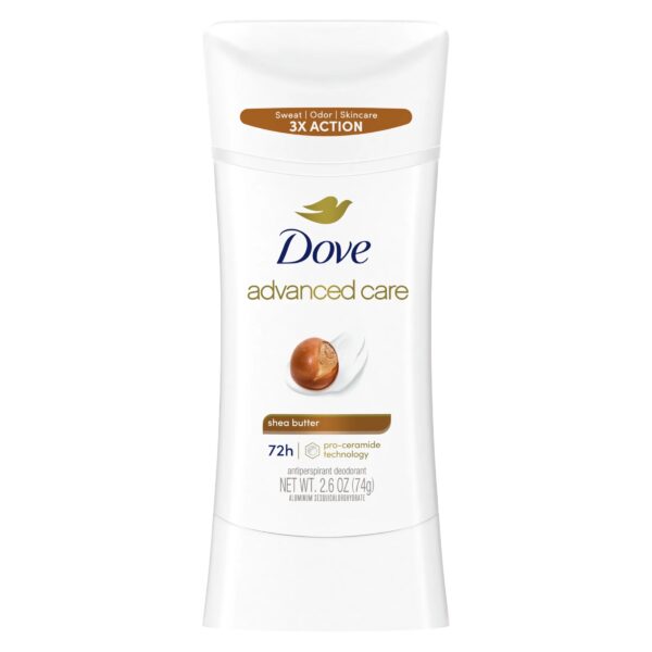 Dove Advanced Care Antiperspirant Deodorant Stick for Women Shea Butter, 2.6 oz