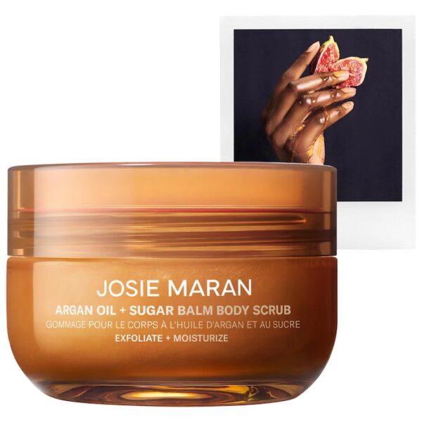 JOSIE MARAN Bohemian Fig - Argan Oil + Sugar Balm Refillable Exfoliating Body Scrub Jar