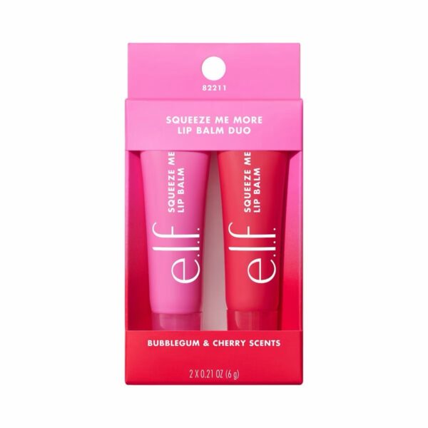 e.l.f. Squeeze Me More Lip Balm Duo - Cherry & Bubblegum - 2ct